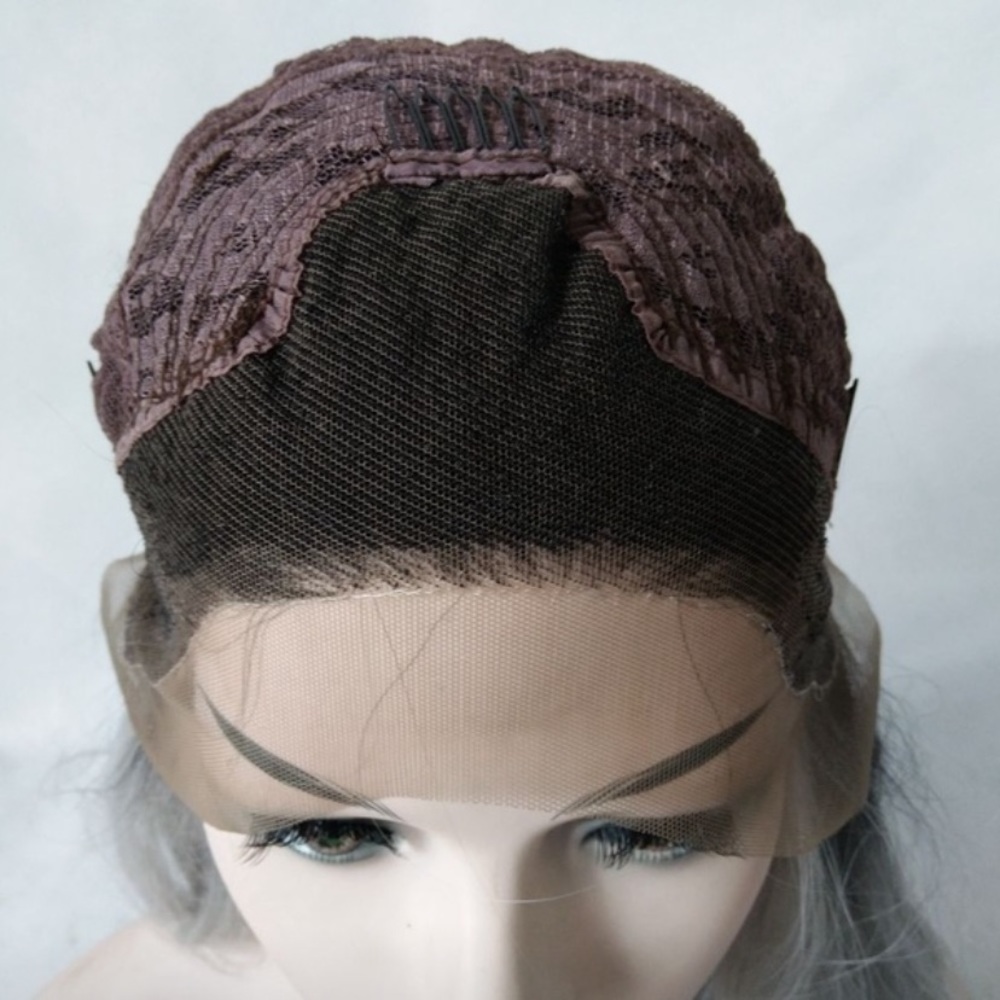 Gray/purple full lace wig - Picture 3 of 6